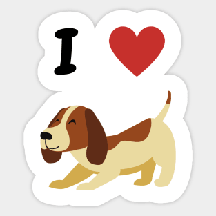 I love my dog Sticker